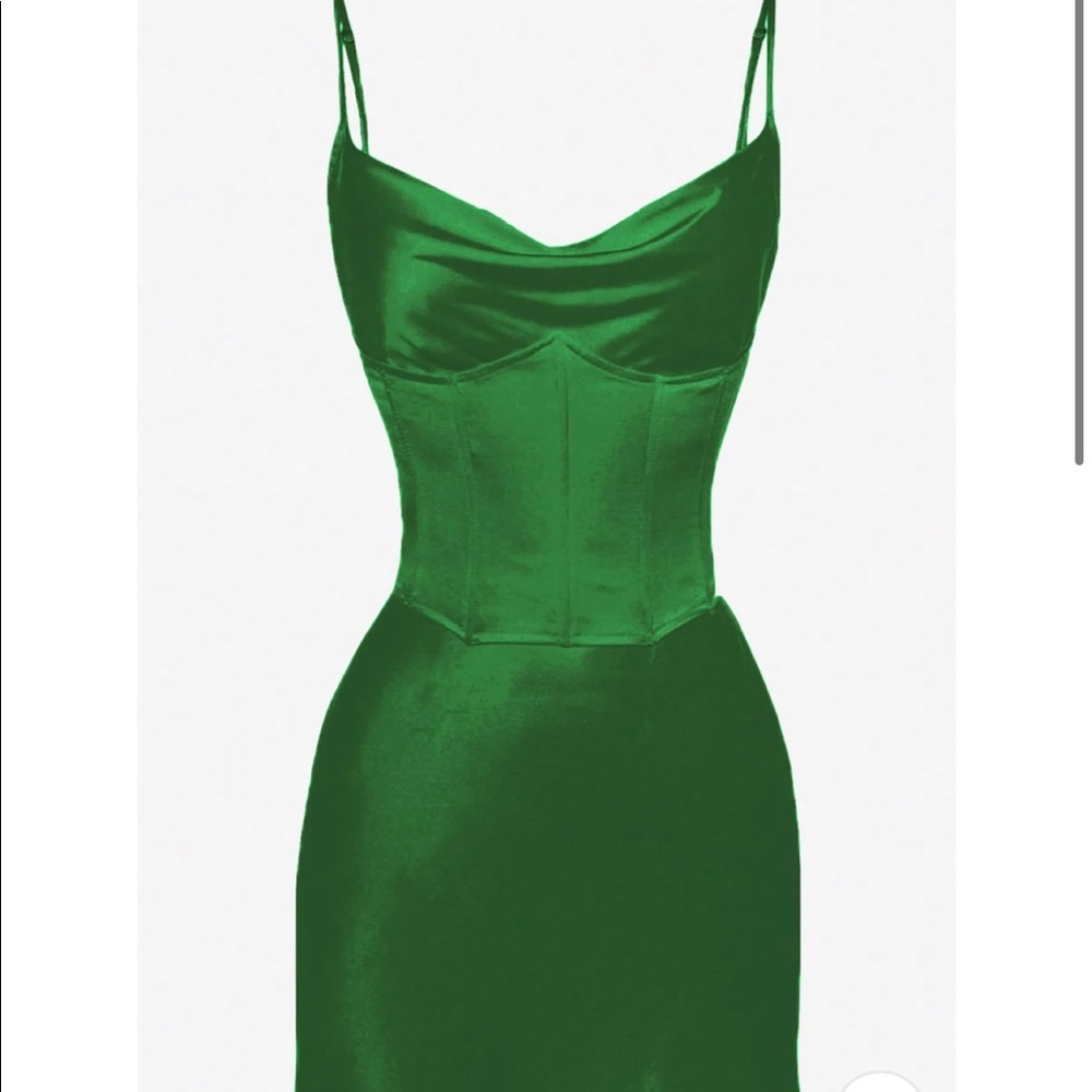 Green corset dress